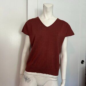 NWT Cynthia Rowley Short Sleeved Sweater & Scarf Set